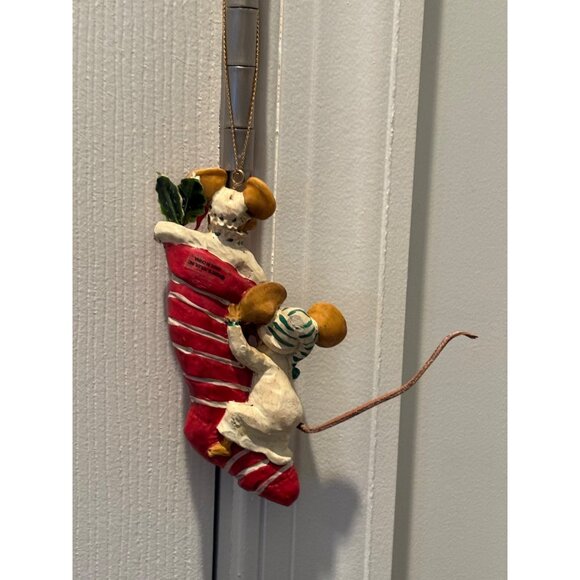 Kurt Adler Hole in the Wall Gang Mouse Couple "1st Christmas Together" Ornament - Picture 4 of 6